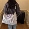 Nylon Duffel Bag for Women and Men Large Capacity Travel Gym Bag with Grid Pattern Design Hand Carry Shoulder Bag for Short Trip