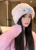 Women's Hat Wool Cap Plush Autumn And Winter Thickening Hundred Cap Big Head Circumference Warm Knitted Hat