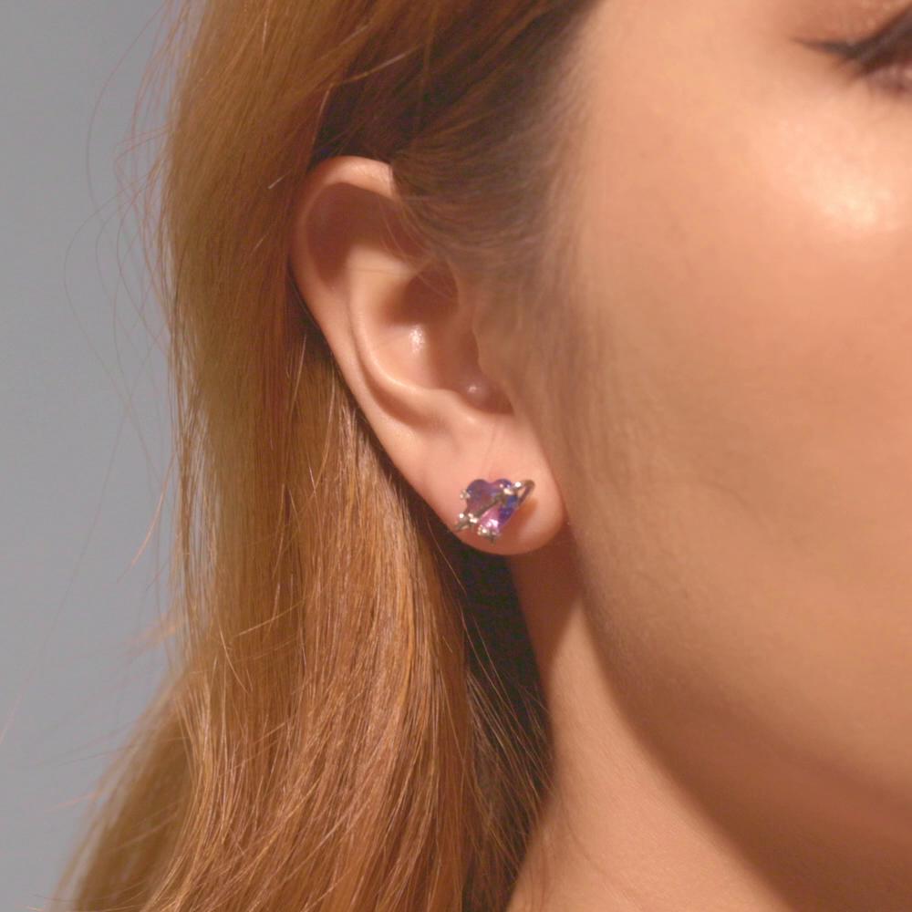 BAMOER 925 Sterlingové stříbro Gradientní hvězdné puzetové náušnice Romantické náušnice lásky pro ženy Dívčí dárek Jemné šperky Každodenní nošení