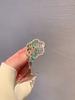 Brooch Chinese-Style Salix Leaf Round Fan Lapel Pin Sweaters Collars Hats Bags Coats Scarves Badge Outfit Accessory