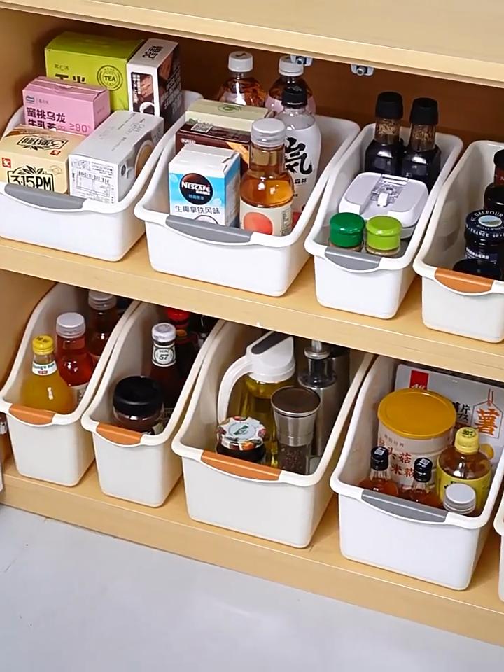 Customizable Slide Storage Box For Kitchen Cabinet Organization Large Capacity Plastic Container With Wheels Modern Home Storage Solutions