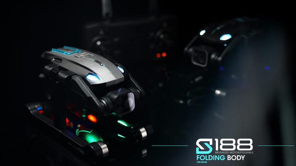 S188 GPS Drone 8K Profesionální HD duální kamera 5G Wifi Optické polohování toku Vyhýbání se překážkám Bezkartáčová skládací kvadrokoptéra RC hračky