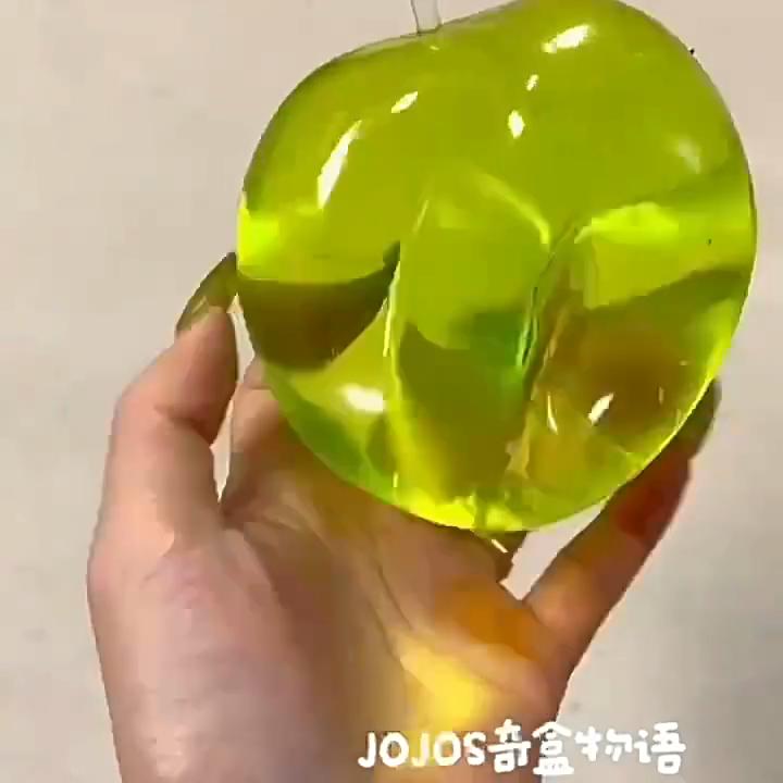 Squishy Green Apple Stress Ball Soft Fidget Sensory Toy Squeeze Toy for Adults Kids Christmas Gift