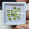Round Shape Natural Loose Green Peridot Gemstone, 12 Pcs Lot, 5-6 mm Size, 6.10 Carat Lot, Loose Stone.