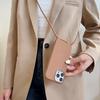 Crossbody Lanyard Matte Silikon Handyhülle für iPhone 16 15 Pro Max 14 13 12 11 Halskettenband Kordel Candy Soft Stoßfeste Hülle