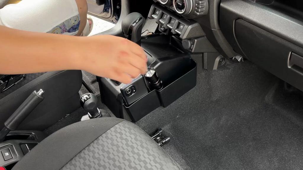 Aufbewahrungsbox Für Mittelkonsole – Passend Für Suzuki Jimny 2019–2022, ABS-Kunststoff, Schwarz, 2-teilig, Ordentlicher Stauraum Für Kleinigkeiten