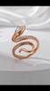 Kinel Natural Zircon Full Pave Snake Ring For Women Luxury Party Jewelry