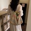 Seaside Vacation Colorful Straw Bag Women's Large Capacity Commuting Shoulder Tote Bag
