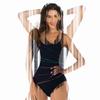European and American Women Modest Bikini Close-fitting Swimwear Padded Camisole Monokini Swimsuit One Piece Sports Bathing Suit