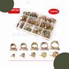 115Pcs Hose Clamp Colored Zinc-Plating Spring Clip Water Tube  Pipe Fasteners 6-22mm