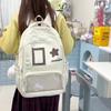 Cute Star Design Backpack for Women and Girls – Lightweight School Bag with Front Pocket, Mesh Compartment – Perfect for Daily Use, College, or Travel