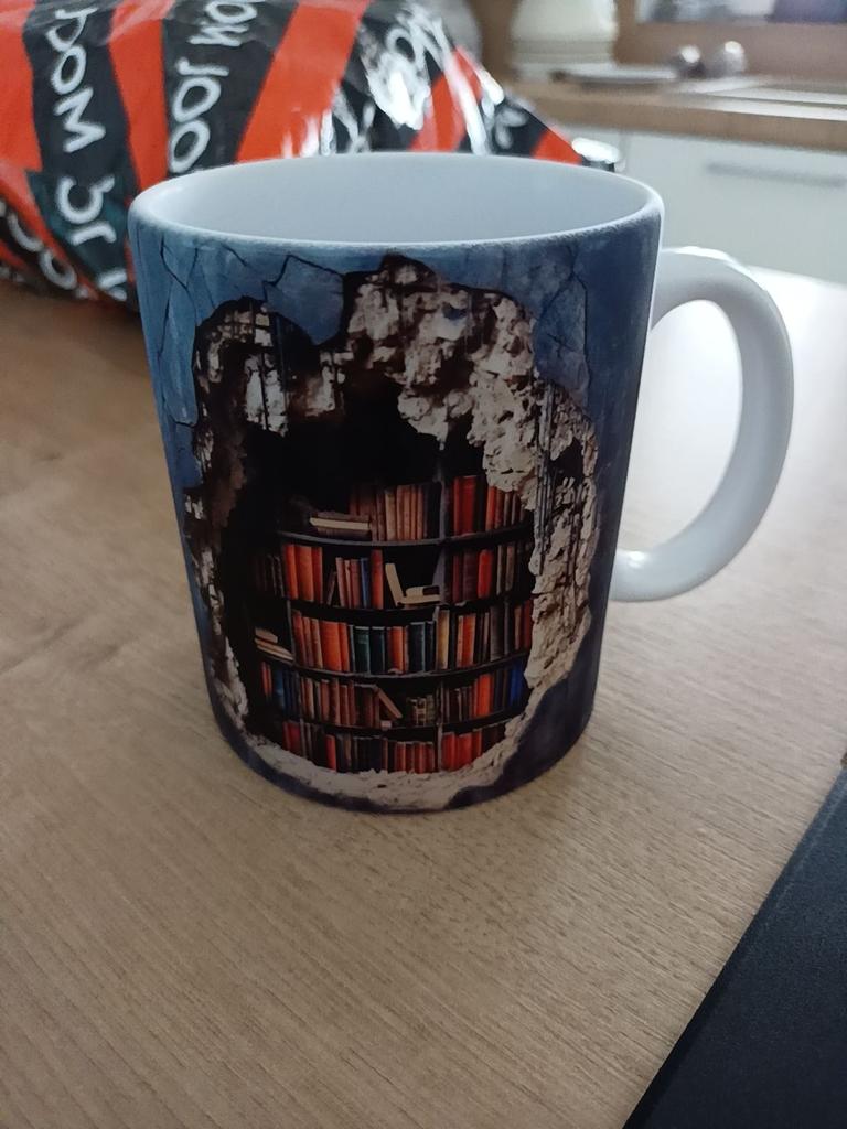Tasse Originale 3D Bibliothèque – Tasse Céramique Drôle étagère à Livres – Cadeau Bureau