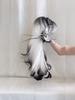 Long Wave Synthetic Black Ombre White Wig Fluffy Women Heat Resistant Wig for Daily Party Lolita Cosplay