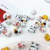 Ceramic Vertical Hole Hand-painted Beads Loose Spacer Charms for DIY Bracelet Necklace Jewelry Making Accessories