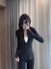 LULU Abbigliamento Yoga Primavera Giacca Defina con Collo Alto Donna Sportiva Slim Dimagrante Giacca Spazzolata