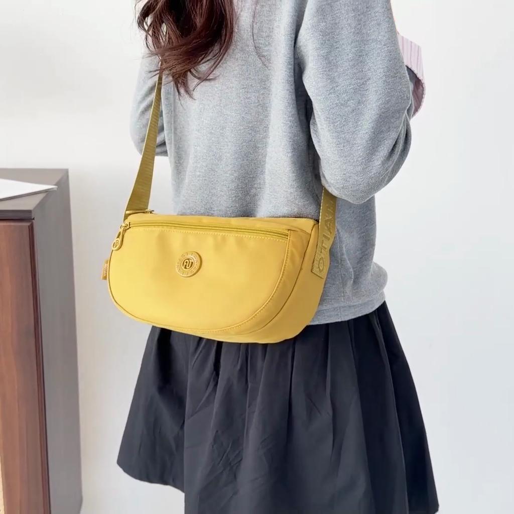 Lightweight Nylon Crossbody Bag for Women Casual Shoulder Handbag Travel Purse with Zipper