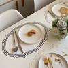 Placemat, Wrinkle-Resistant Embroidered Lace Table Mat, Heat-Resistant Non-Slip Washable Coaster Mat for Home Decor