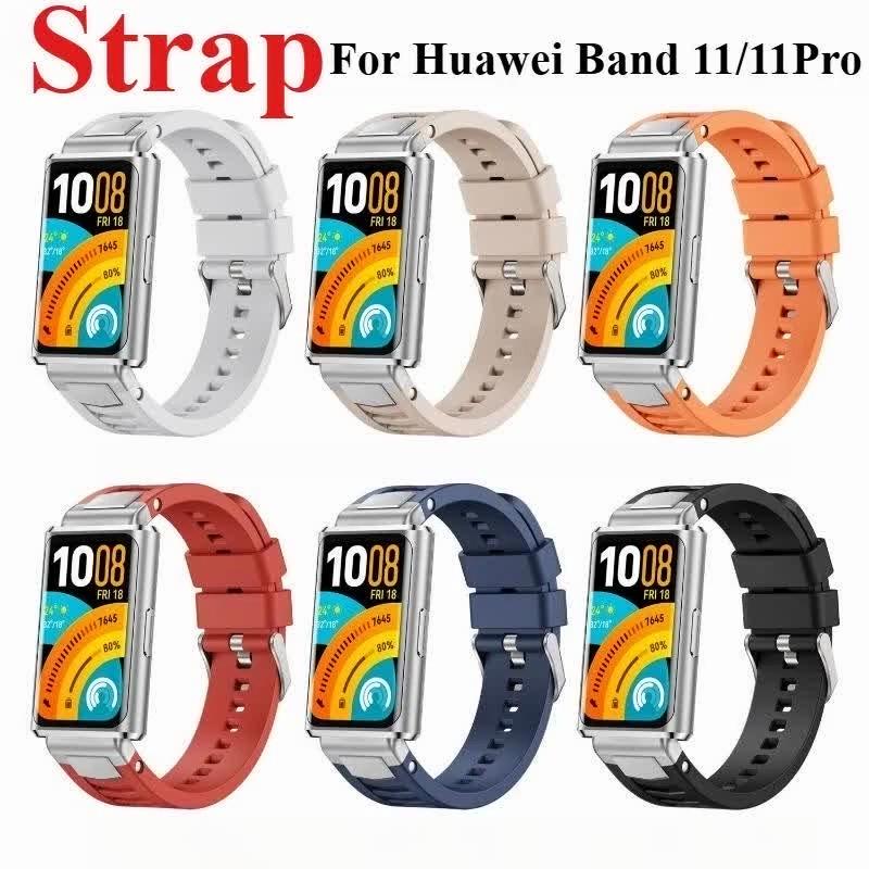 Silicone strap for huawei Band 11/11NFC Accessories Sport breathable Bracelet Wristband belt pulseira correa for huawei band 11Pro/11ProNFC