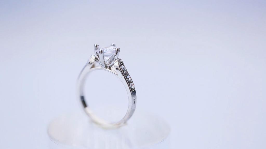 Simple Ring Inserted Charming 2 Colors Simple Inlaid Ring for Christmas