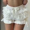 Women Ruffle Lace Trim Bloomers Shorts Pettipants Boyshorts Underwear Short Pant