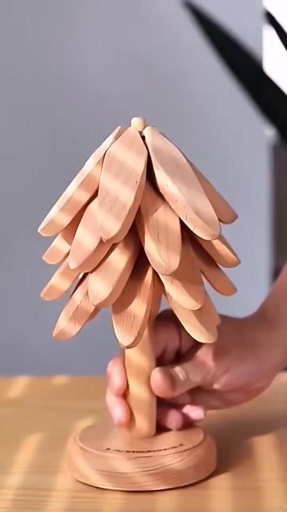 Table Mat Coaster Wood Placemats Tree Design Stand Bamboo Wooden Trivets Decorative Anti Scald Heat Resistant Wooden Mats