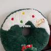 Festive Christmas Cushion With Embroidered Tree Pattern For Home Holiday Decoration