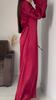 Elegantní večerní saténové šaty s dlouhým rukávem pro ženy Vysoký pas Tenké šněrovací maxi šaty Femme France Vintage Vacation Banket Mermaid Bodycon šaty
