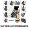 Elephant Pants Casual Adjustable Elastic High Waistband Strap Rope Women Men Unisex Print Thailand Streetwear Beach Bohemian Retro Vintage Boho