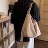 Minimalist Tote Bag for Women Fashion Shoulder Bag with Soft Suede Texture Large Capacity