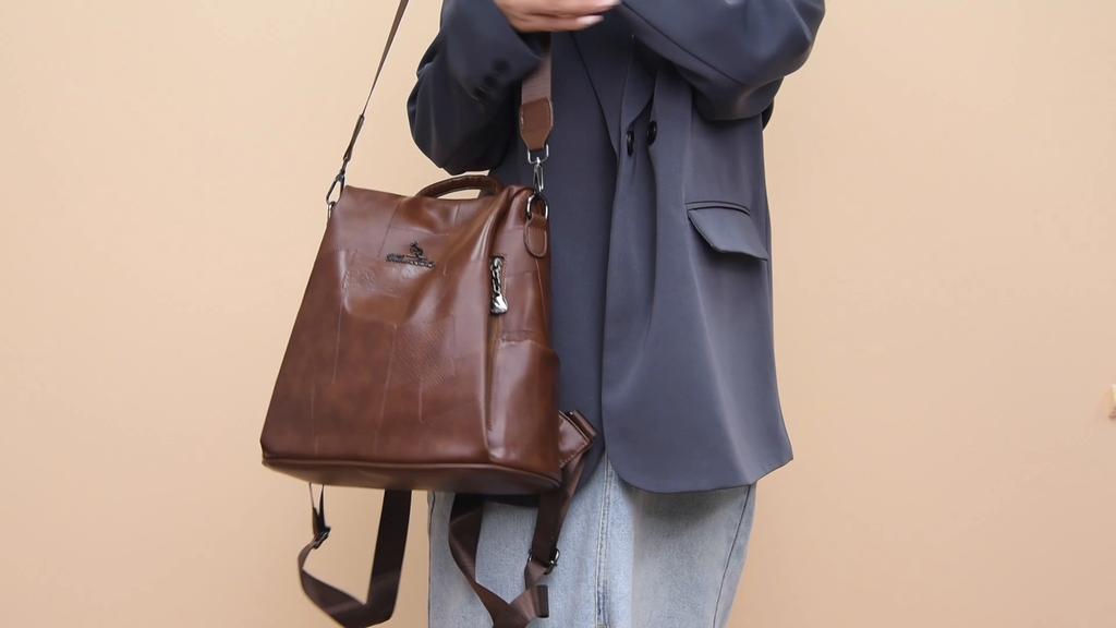 Mochila para mujer, de gran capacidad, de piel suave, para el hombro, para estudiantes, mochila de viaje