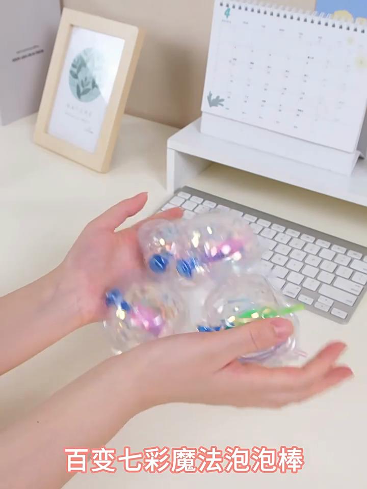 Rainbow Twirler Stick, Magic Party Bubble Wand ,Spin Twirl Swirl and Dazzle - Fun Addicting Party Favor