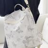 Anti-Theft Backpack Women's Soft Leather Large Capacity Backpack Butterfly Print Multifunctional Shoulder Bag