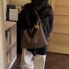 Leather Hobo Bag Women's Fashion Shoulder Tote with Dual Zip Pockets and Adjustable Strap