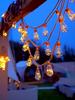 Vintage Hemp Rope Solar String Lights 5/8/10M 10/16/24 Bulbs Waterproof Outdoor Fairy Lights for Patio Yard Garden Decor