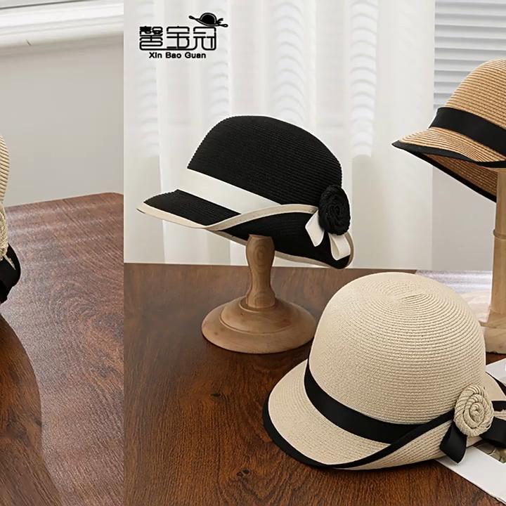 French Chic Sun Hat With Large Brim For Summer Outdoor Sun Protection Fashion Accessory
