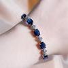 BELLA BOX New Trendy Bracelets For Women Oval Multiple Blue Zircon Female Fine Jewelry