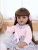 55cm Black Skin Reborn Girl Doll Full Silicone Vinyl Realistic Princess Babies Dolls Kids Christmas Halloween Decoration Gifts