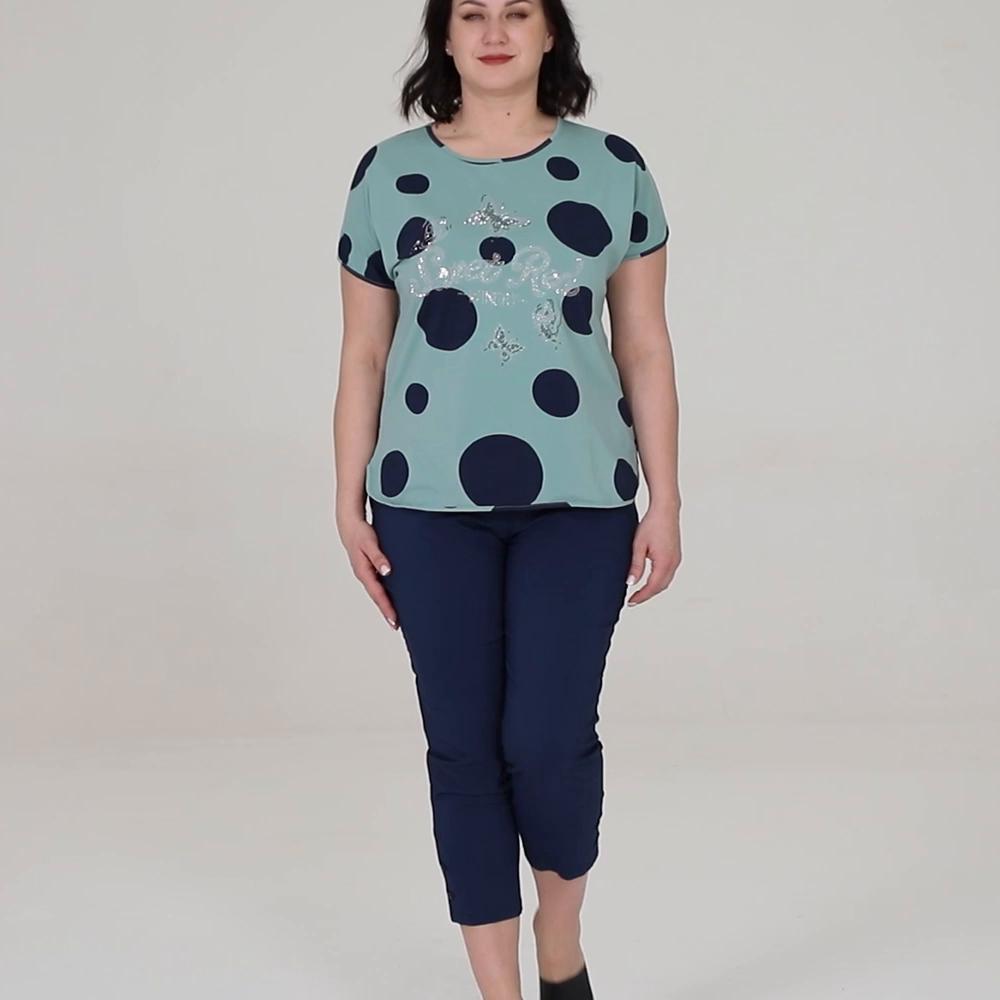 Astrid Summer Women's T-shirt 2023 Cotton Top Women Oversized Fashion Polka Dot Tee Butterfly Pattern Diamonds Female Clothing