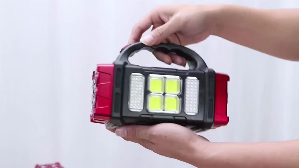 2PCS Portable Powerful Solar LED Flashlight With COB Work Lights USB Rechargeable Handheld 4 Lighting Modes Outdoor Solar Torch Light