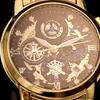 WWOOR Skeleton Watch Trendy Business Men's Watches Waterproof Fashion Quartz Men's Watches