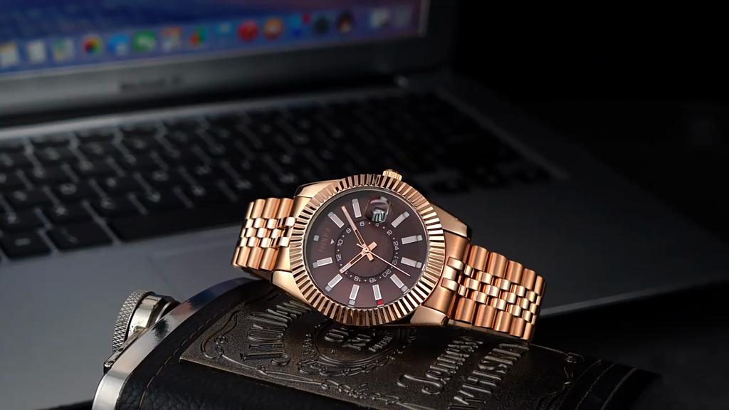 2025 New Luxury Watch Business Waterproof Male Clock Luminous Date Stainless Steel Quartz Men Watch
