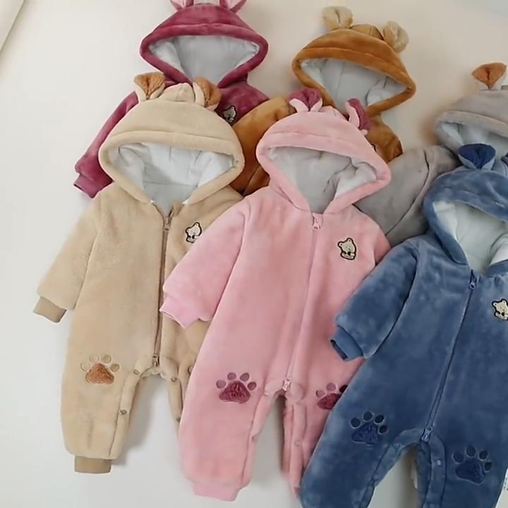 Baby Clothing Autumn and Winter Clothes Baby Jumpsuit Cuddling Clothes for Going Out Winter Thick Crawling Clothes