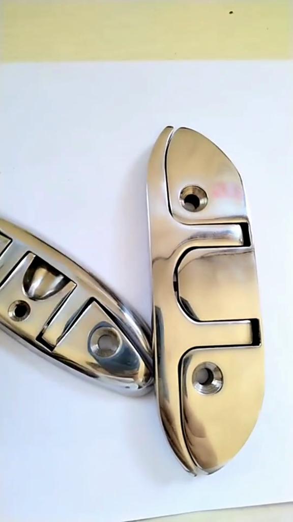 Bootsklampe, 12,7 x 15,2 cm, klappbare Klampen aus Edelstahl 316, Marinequalität, Seilklampe, hochklappbare Dockklampe für Boot, Kajak und Dekoration mit Verschluss