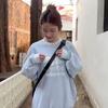 Sac à bandoulière en denim pour femmes Grande capacité Sac à bandoulière