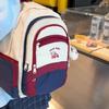 Color Block Backpack Women College Style Schoolbag Junior High School Student Backpack