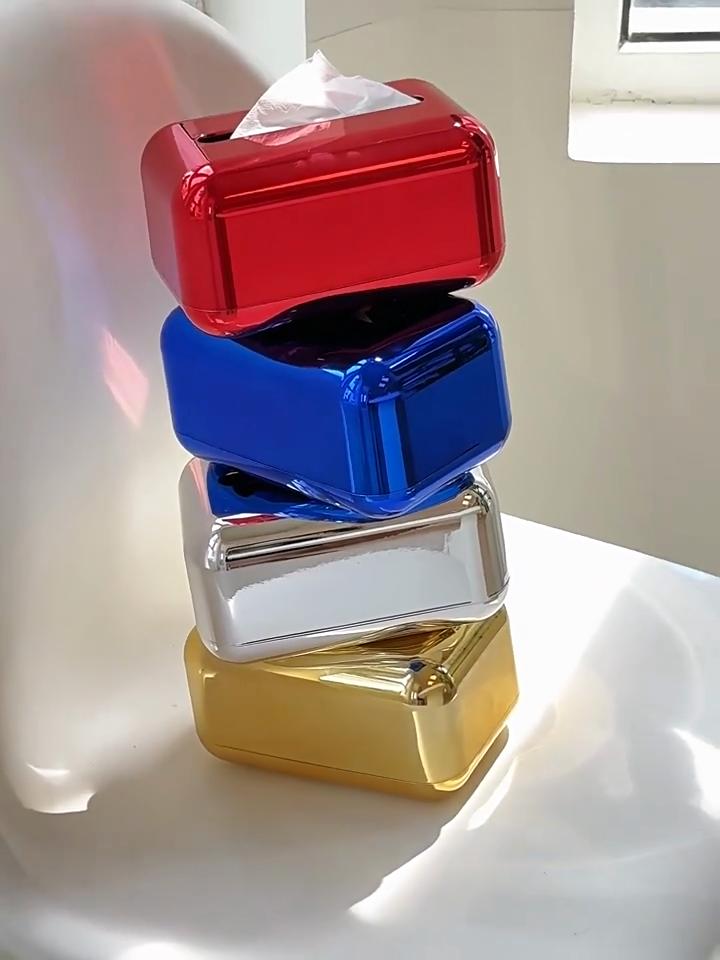 Light Luxury Plastic Tissue Box For Living Room Decor Fashion Gift