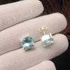Sky Blue Topaz Gemstone 925 Sterling Silver Handmade Jewelry Pretty Studs Earring 1" Gift For Women EE-181-9