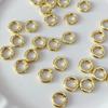 [13mm] Round Spring Buckle Gold-Plated Ring Buckle Jewelry Buckle Keychain DIY Handmade 1pc