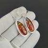 Beautiful Orange Triplet Fire Opal Gemstone 925 Sterling Silver Earring, Handmade Boho Silver Jewelry Dangle Earrings, Wadding Gift