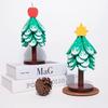 Christmas Tree Solid Wood Coaster, Heat-resistant Anti-scald Non-slip Table Mat, Home Desktop Decoration for Cup Pot
